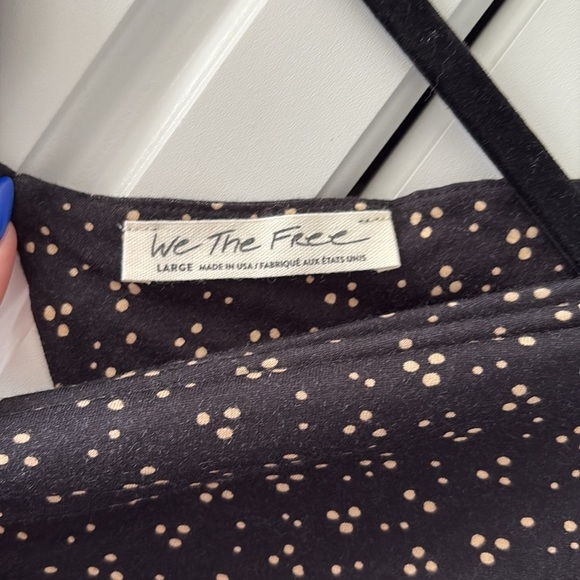 NWT We The Free Black and Tan Open Back Top - Picture 2 of 4